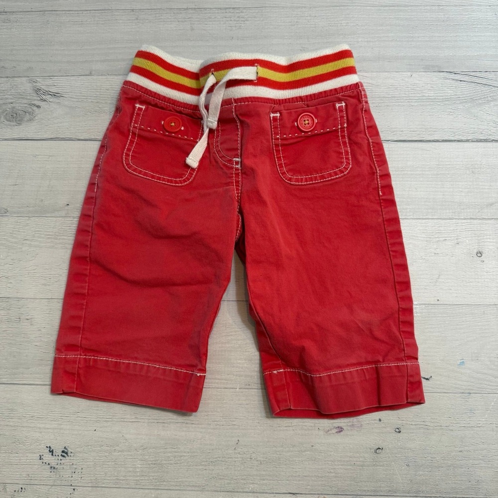 Mini Boden girls capri length pants red toddler size 2